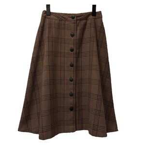 Vintage Jones New York wool plaid midi skirt size 10